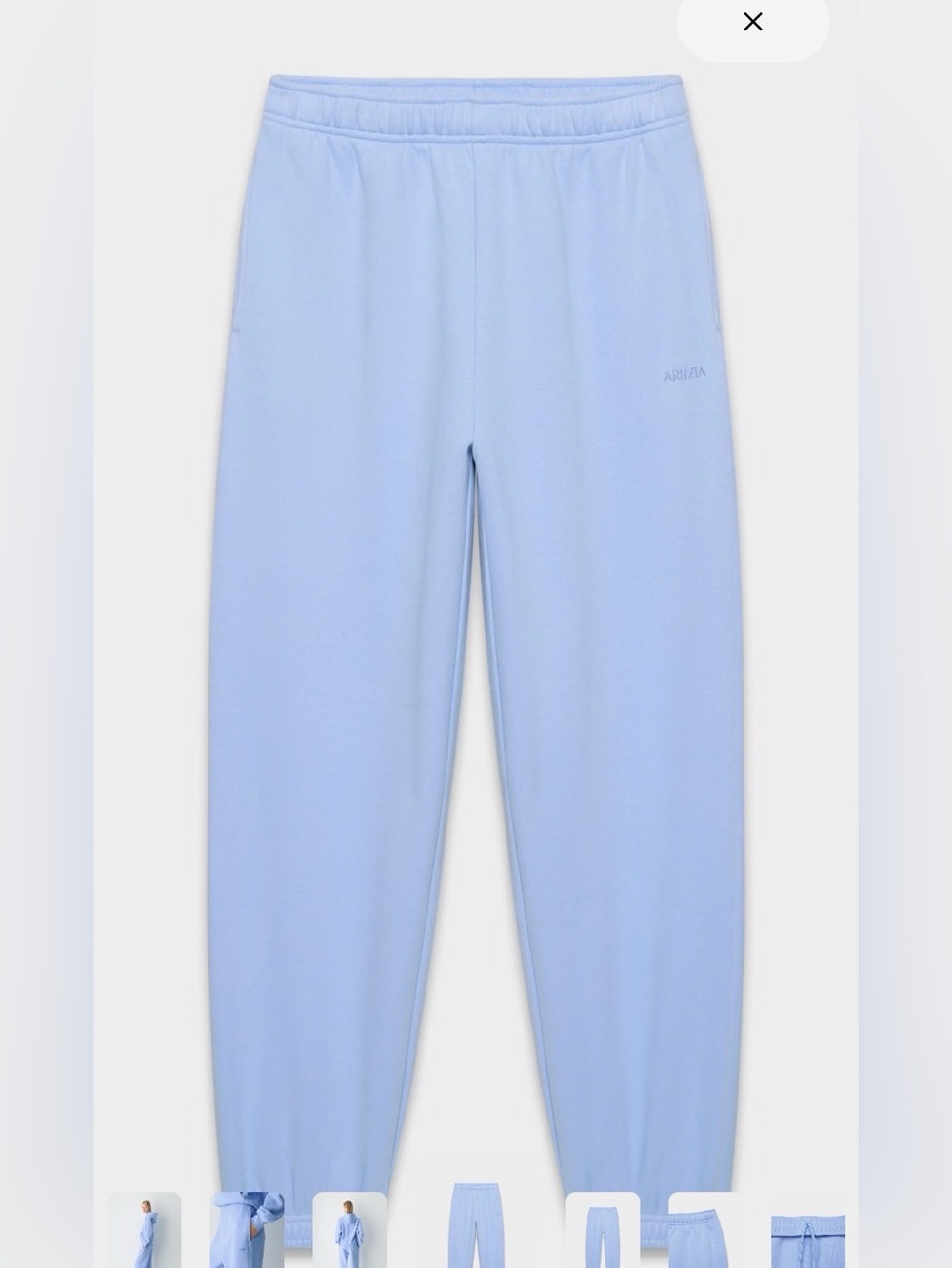 Aritzia dayflower blue mega sweatpants